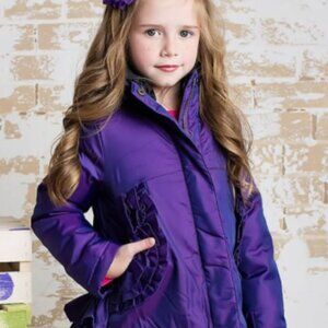 Girls Down-Filled Iridescent Purple Winter Coat